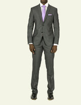 Men's Dark Grey Pick Stitched Suit