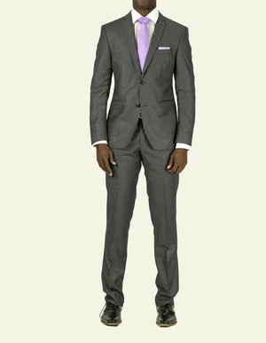 Men's Dark Grey Pick Stitched Suit