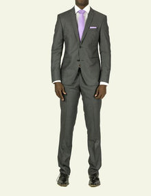 Men's Dark Grey  Pick Stitched Suit