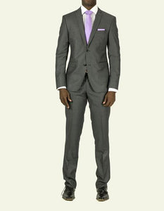 Men's Dark Grey Pick Stitched Suit