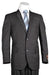 Mens Plaid Suit Vitali Charcoal Windowpane 2 Button Men's Slim Cut Suit