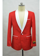 Men's Cheap Priced Blazer Jacket For Men Red ~ White Tuxedo Dinner Jacket and Cheap Blazer Jacket For Men Two Toned