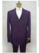 Mens Classic Three-Piece Purple Suit – Formal Slim Fit Tuxedo Set with Vest