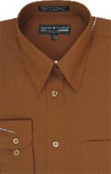 Brown Men'S Dress Cheap Priced Shirt Online Sale
