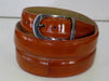 Men's Cognac Genuine Leather With Removable Buckle Authentic Eel Belt