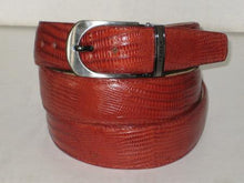 Men's Genuine Authentic Cognac Lizard Belt