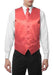 Men's Coral V Neck 4PC Wedding Vest ~ Waistcoat