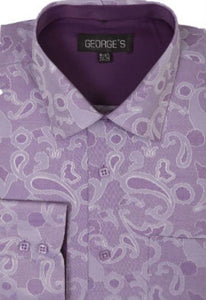 Purple comfortable with quality cotton George Cotton Shirt