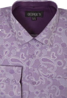 Purple comfortable with quality cotton George Cotton Shirt