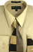 Sand Solid Pattern Classic Cotton  Men's Dress Shirt