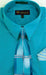 Mens Turquoise Dress Shirt Turquoise Point(Straight) Collar Milano Moda Men's Dress Shirt
