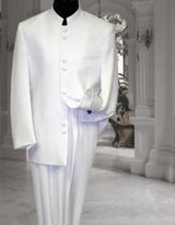 Off White sale Cream Ivory Mandarin Suit For Men