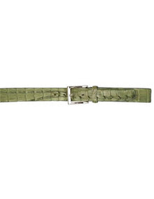 Real Authentic Skin Forest Green All-Over Genuine Crocodile Hornback Cinturon De Cocodrilo