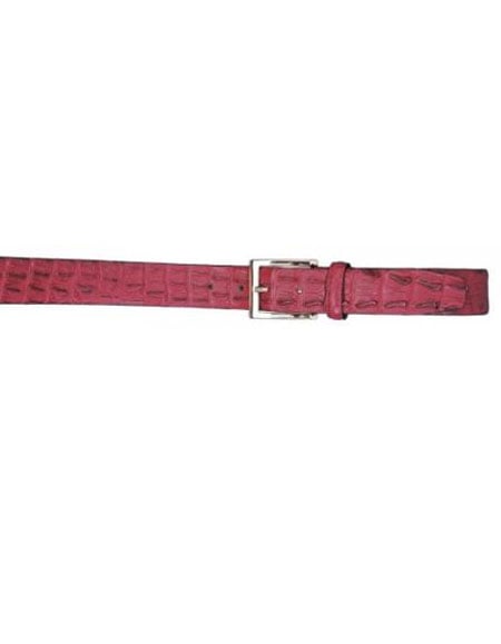 Real Authentic Skin Geranium All-Over Genuine Crocodile Hornback Cinturon De Cocodrilo