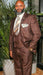 Men's Dark Brown  One Chest Pocket Two Button Suit