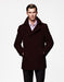 Men's Dark Brown  Wool Fabric Big and Tall Men's Peacoat