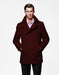 Men's Dark Burgundy Big and Tall Peacoat
