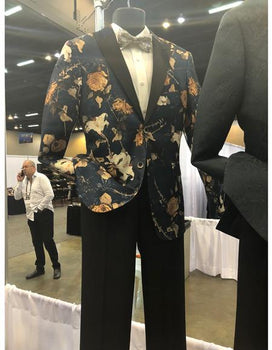 Men's Dark Navy Blue Suit One Button