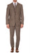 Men's Designer Brand York Brown Slim Fit 3pc Herringbone Suit