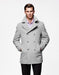 Men's Designer Men's Wool Men's Peacoat Sale Wool Fabric double breasted Style Coat For men Light Grey