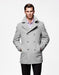 Men's Designer Men's Wool Men's Peacoat Sale Wool Fabric double breasted Style Coat For men Light Grey