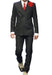 Mens Double Breasted Black Suit