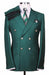 Mens Double Breasted Blazer - Dark Green Double Breasted Sport Coat