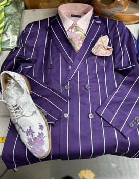 Mens Double Breasted Blazer Suit Jacket - Bold Sport Coat