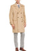 Men's  Double Breasted Camel Peacoat - 3/4 Three Quarter Car Coat - Topcoat