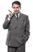 Mens Double Breasted Charcoal Grey Suit