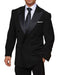 Men's Double Breasted Dark Navy Blue Peak Lapel Button Closure Suit