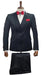 Mens Double Breasted Sateen Shiny Fabric Metallic Fabric - Sharskin Suit