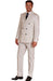Mens Double Breasted Suit Off-white
