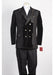 Men's Double Breasted Suits Black Suit