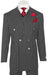 Mens Double Breasted Suits Charcoal Grey