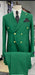 Mens Double Breasted Suits Gold Buttons - 100% Wool Emerald Green Suit - Double Breasted Blazer