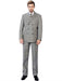 Men's Double Breasted Suits Grey Flannel Classic Fit Sharp Unique Style Suit