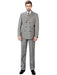 Men's Double Breasted Suits Grey Flannel Classic Fit Sharp Unique Style Suit
