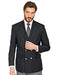 Men's Double Breasted Suits Jacket Blazer with Gold Buttons