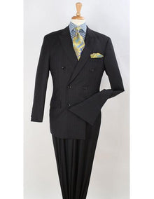 Men's Double Breasted Suits Men's Black Suit Peak Lapel