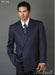 Men's Double Breasted Suits Navy Blue Suit For Men/PS Suit With Smooth Stripe ~ Pinstripe Full Canvanced Poly~Rayon Feel Pleated Pants