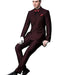 Men's Double Breasted Suits Side Vent Burgundy ~ Wine ~ Maroon Suit Peaked Lapel Slim Fit Groom Tuxedos Suit Burgundy Tuxedo