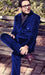Mens Double Breasted Suits Slim Fitted - Velvet Suit - Winter Fabric Blue Suit