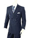 Men's Double Breasted Suits Two-piece Classic Fit Dark Navy Peak Lapel Dark Blue Suit