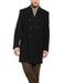 Men's Dress Coat Black Double Breasted 3/4 Length Wool Cashmere Blend Overcoat Top Coat