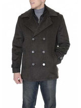 Men's Dress Coat Brown 6-On-3 Overcoat ~ Long Men's Dress Topcoat - Winter coat Tweed houndstooth checkered Pattern Double Breasted Herringbone Vent Designer Men's Peacoat Sale