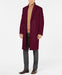 Men's Dress Coat Double Breasted Overcoat Peak Lapel Slim Fit Ruby