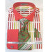 Fratello  Stripe Multi Pattern French Cuff Dress Shirt Coral Multi Melon ~ Peach ~ Salmon color Men's Dress Shirt