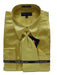 Fashion Cheap Priced Sale Men'S New Gold Satin Dress Shirt Combinations SetTie Combo Shirts Men'S Dress Shirt