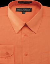Men's Dress Orange Regular Fit Shirt